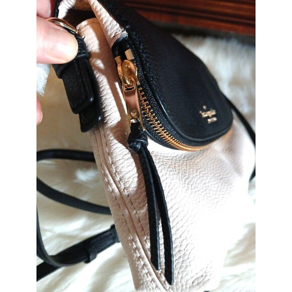 NWT MSRP $258.00 KATE SPADE JACKSON STREET HARLYN BLACK/IVORY LEATHER CROSSBODY - Picture 12 of 14